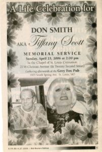 A Life Celebration for Don Smith aka Tiffany Scott