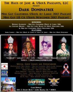 Show Ad | Miss Gay California USofA at Large and Miss Gay Long Beach USofA Newcomer | Club Ripples (Long Beach, California) | 1/28/2017