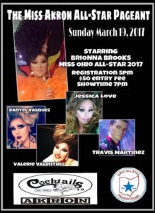 Show Ad | Miss Akron All-Star | Cocktails (Akron, Ohio) | 3/19/2017