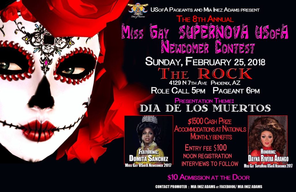 Show Ad | Miss Gay Supernova USofA Newcomer | The Rock (Phoenix, Arizona) | 2/25/2018