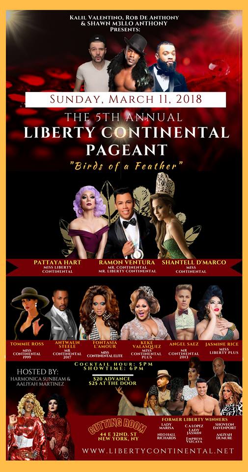 Show Ad | Miss Liberty Continental and Mr. Liberty Continental | Cutting Room (New York, New York) | 3/11/2018