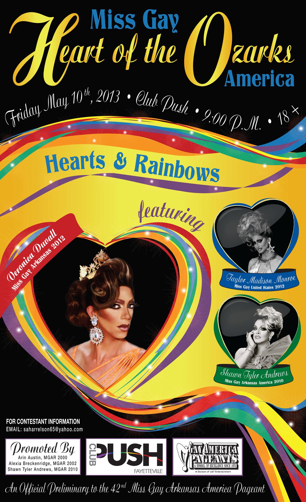 Show Ad | Miss Gay Heart of the Ozarks America | Club Push (Fayetteville, Arkansas) | 5/10/2013