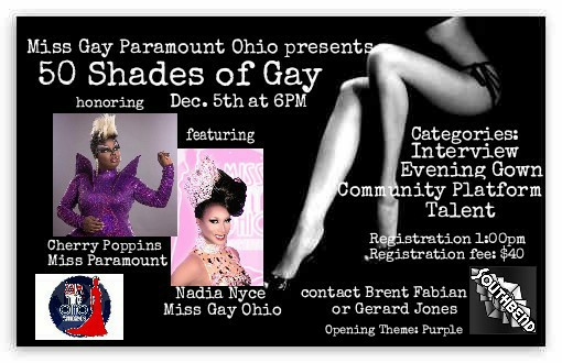Show Ad | Miss Gay Paramount Ohio | Southbend Tavern (Columbus, Ohio) | 12/5/2015