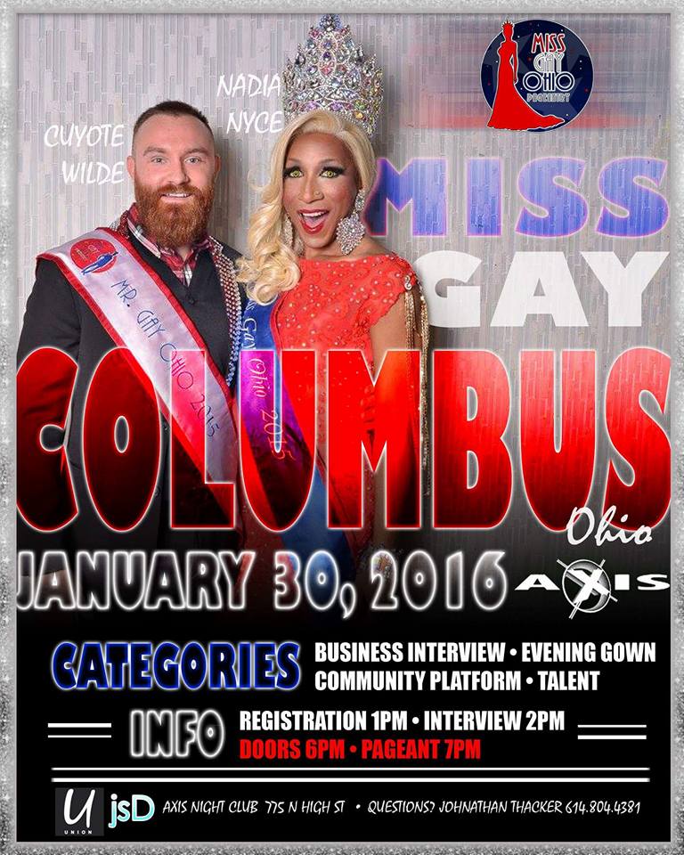 Show Ad | Miss Gay Columbus Ohio | Axis Night Club (Columbus, Ohio) | 1/30/2016