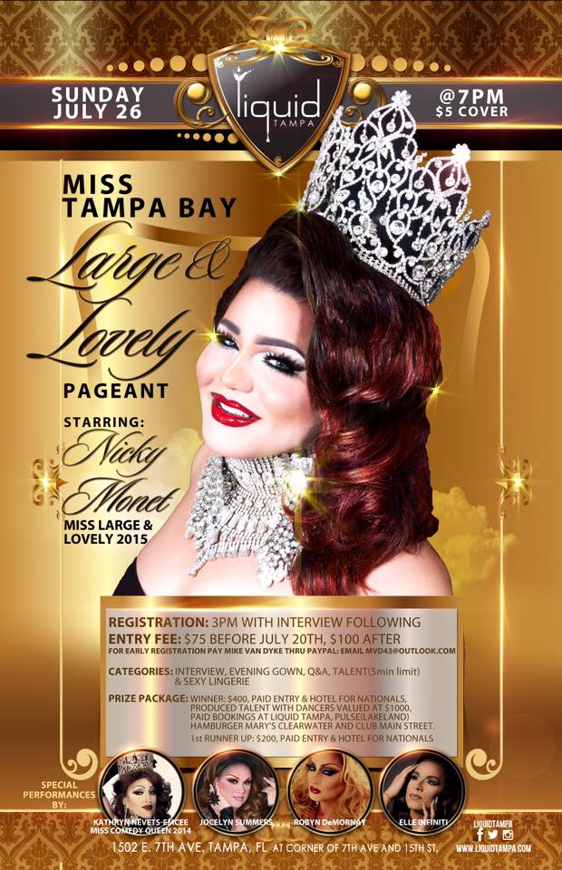 Show Ad | Miss Tampa Bay Large and Lovey | Liquid (Tampa, Florida) | 7/26/2015