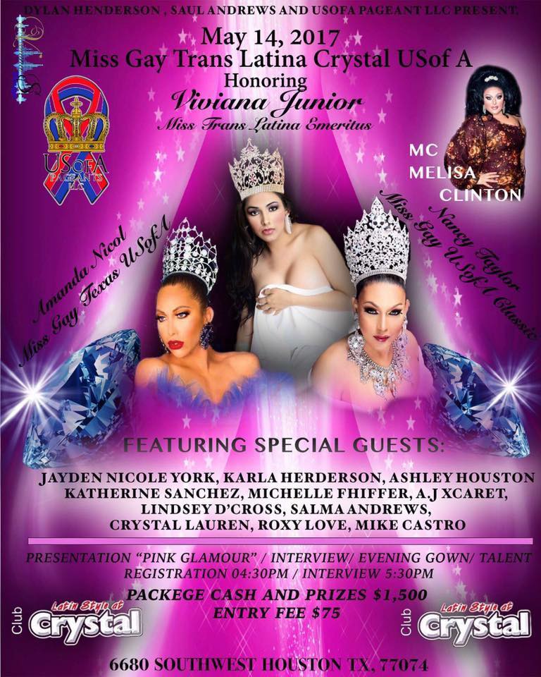 Show Ad | Miss Gay Trans Latina Crystal USofA | Club Crystal (Houston, Texas) | 5/14/2017