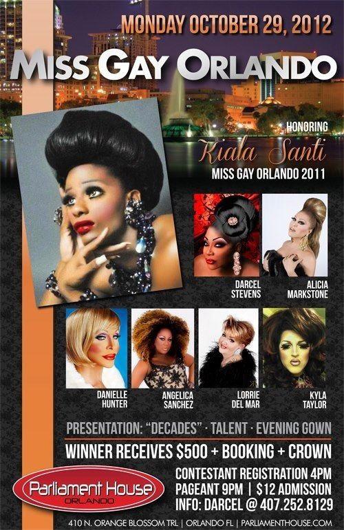 Show Ad | Miss Gay Orlando | Parliament House (Orlando, Florida) | 10/29/2012