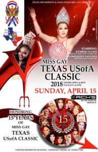 Show Ad | Miss Gay Texas USofA Classic | Rich's (Houston, Texas) | 4/15/2018