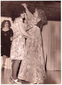 Carrie Fillips being crowned as Miss Gigi's 1977 by Renee Dumont