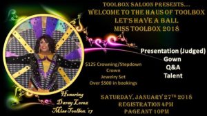 Show Ad | Toolbox Saloon (Columbus, Ohio) | 1/27/2018