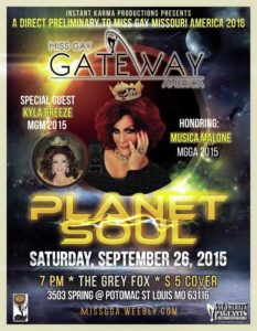 Show Ad | Miss Gay Gateway America | The Grey Fox (St. Louis, Missouri) | 9/26/2015