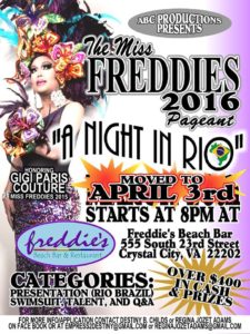 Show Ad | Miss Freddie's (Freddie's Beach Bar & Restaurant (Crystal City, Virginia) | 4/3/2016