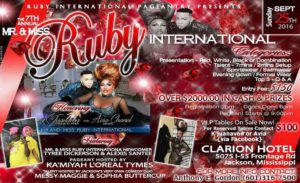 Show Ad | Mr. and Miss Ruby International | Clarion Hotel (Jackson, Mississippi) | 9/25/2016