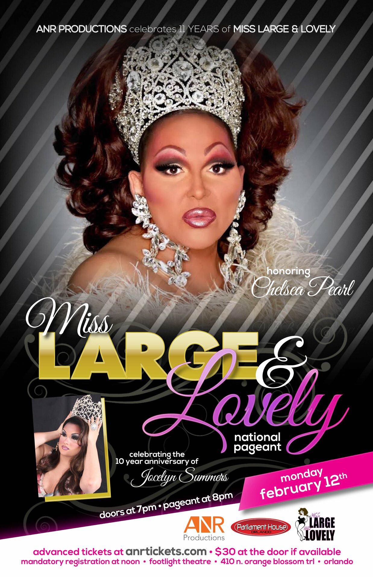 Show Ad | Miss Large and Lovely | Parliament House (Orlando, Florida) | 2/12/2018