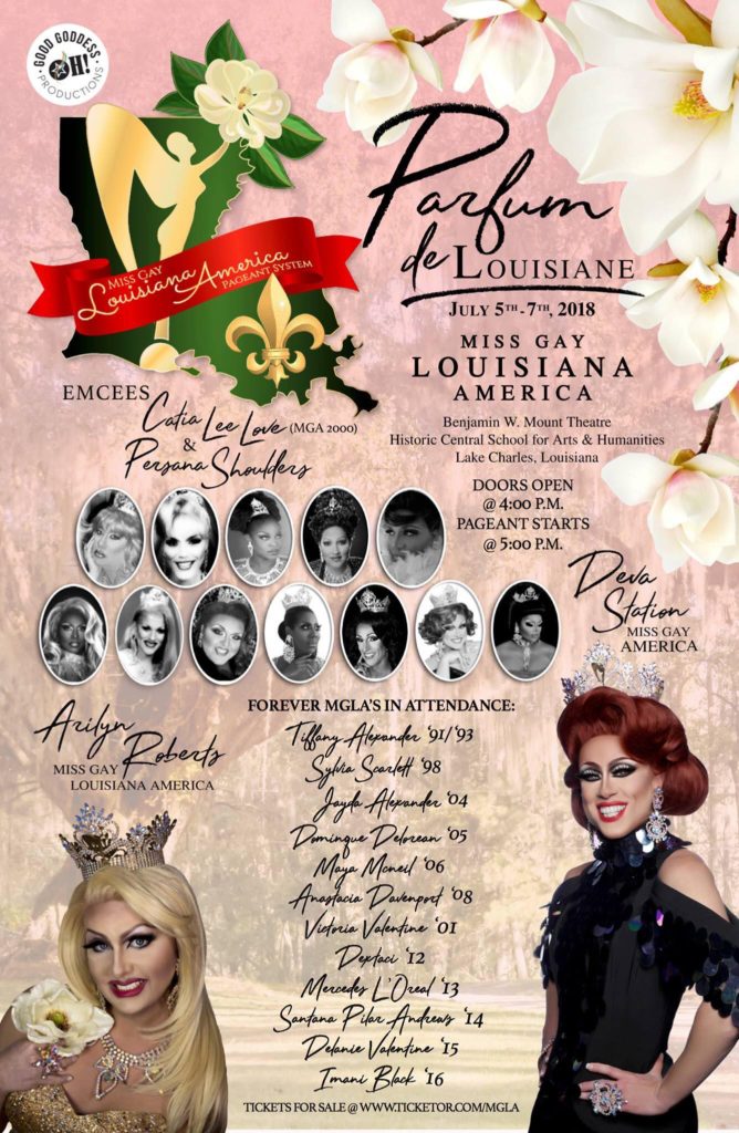 Show Ad | Miss Gay Louisiana America | Benjamin W. Mount Theatre (Lake Charles, California) | 7/5-7/7/2018