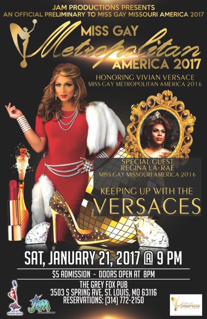Show Ad | Miss Gay Metropolitan America | The Grey Fox Pub (St. Louis, Missouri) | 1/21/2017