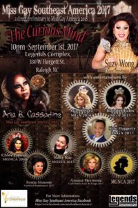 Show Ad | Miss Gay South East America | Legends Complex (Raleigh, North Carolina) | 9/1/2017