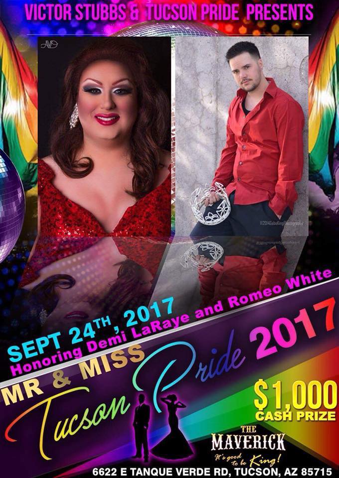 Show Ad | Mr. and Miss Tucson Pride | The Maverick (Tucson, Arizona) | 9/24/2017