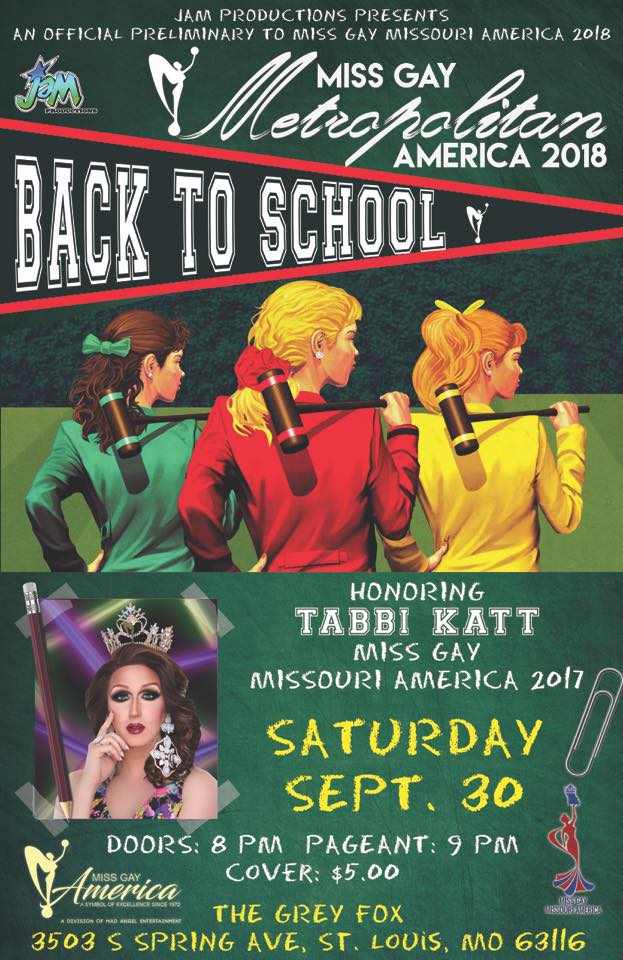 Show Ad | Miss Gay Metropolitan America | The Grey Fox (St. Louis, Missouri) | 9/30/2017