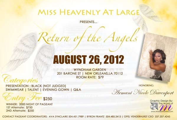 Show Ad | Miss Heavenly at Large | Wyndham Garden (New Orleans, Louisiana) | 8/26/2012