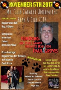 Show Ad | Mr. Club Cabaret Bear and Cub | Club Cabaret (Hickory, North Carolina) | 11/5/2017