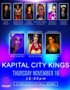 Show Ad | Garden Nightclub (Des Moines, Iowa) | Kapital City Kings | 11/16/2017
