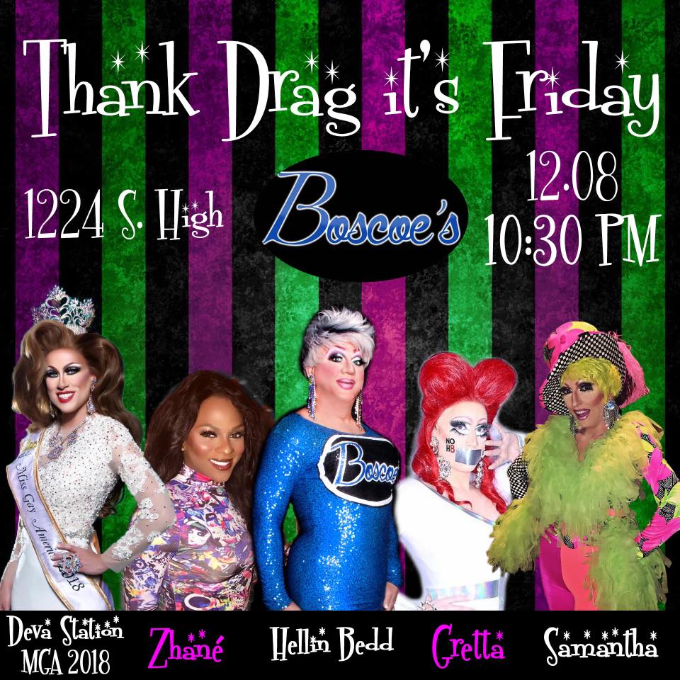 Show Ad | Thank Drag It's Friday | Boscoe's (Columbus, Ohio) | 12/8/2017
