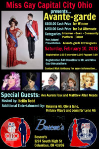 Show Ad | Miss Gay Capital City Ohio | Boscoe's (Columbus, Ohio) | 2/10/2018