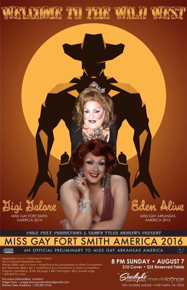 Show Ad | Miss Gay Fort Smith America | Starlight Movie Lounge (Fort Smith, Arkansas) | 8/7/2016