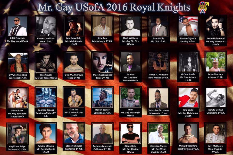 Mr. Gay USofA 2016 Qualified Contestants
