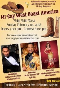 Show Ad | Mr. Gay West Coast America | The Rock (Phoenix, Arizona) | 2/10/2018