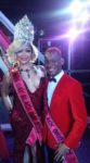 Solandra Tasaki Dupree and Tevin St. James at Mr. and Miss Gay Black Ohio Newcomer pageant.