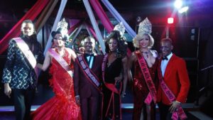 Psych Valentino, Natasshja Norielle, Khai Braxton, Alexis Milan, Solandra Tasaki Dupree and Tevin St. James at Mr and Miss Gay Black Newcomer 2018 pageant.