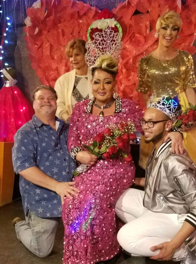 Coco Kane shortly after being crowned the very first Miss Southbend Classic at Southbend Tavern in Columbus, Ohio on the evening of February 25th, 2018. Back row is Miss Connie (Bar Owner) and Jennifer Lynn Ali (Miss Southbend 2018). In front row is Gerard Jones, Coco Kane (Miss Southbend Classic 2018) and Isaac Ismael (Mr. Southbend 2017).