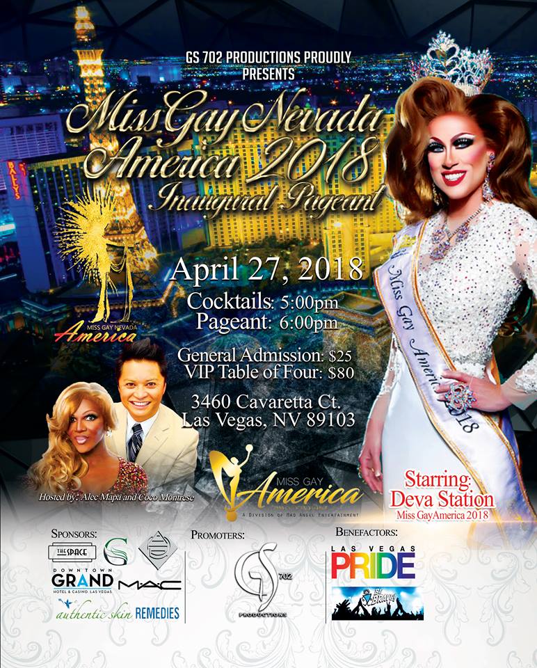 Show Ad | Miss Gay Nevada America | The Space LV (Las Vegas, Nevada) | 4/27/2018 