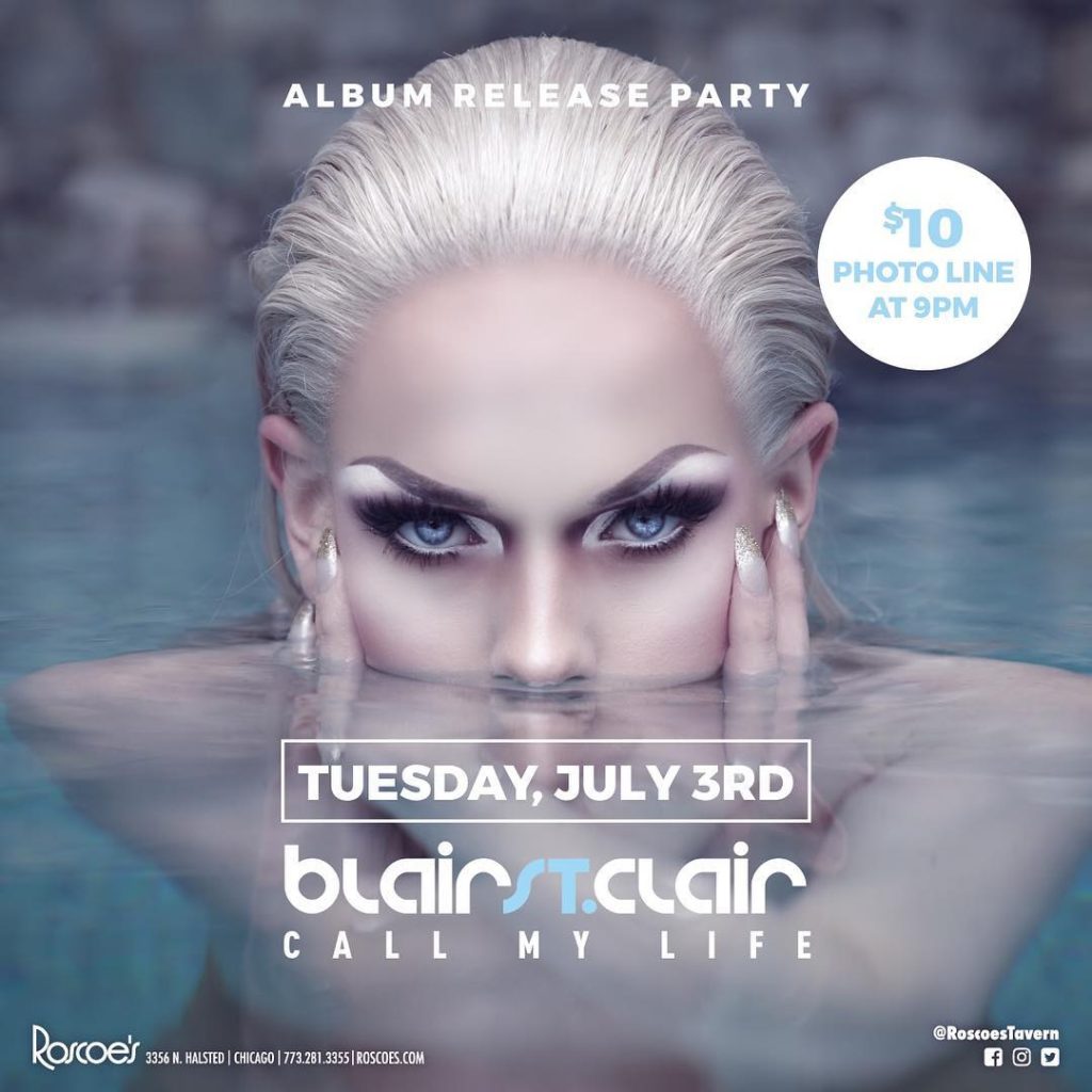 Show Ad | Blair St. Clair Album Release Party | Roscoe's Tavern (Chicago, Illinois) | 7/3/2018