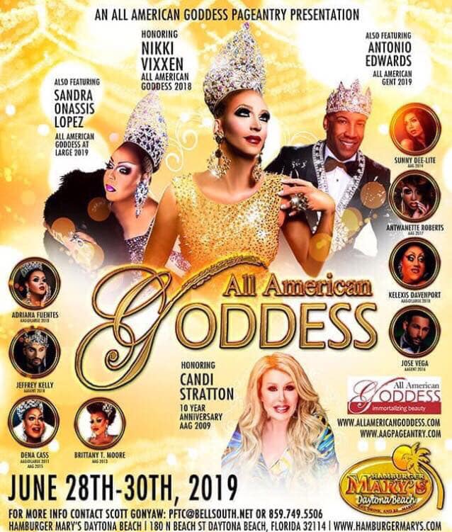 Ad | All American Goddess | Hamburger Mary's (Daytona Beach, Florida) | 6/28-6/30/2019