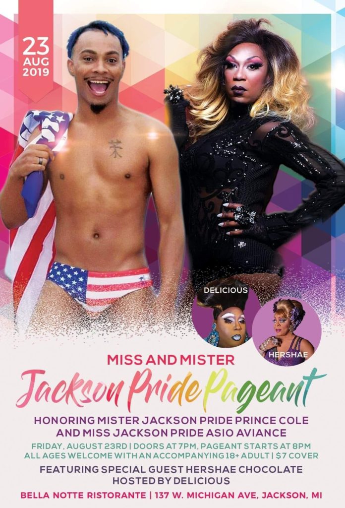 Ad Jackson Pride Pageant | Bella Notte Ristorante (Jackson, Michigan) | 8/23/2019