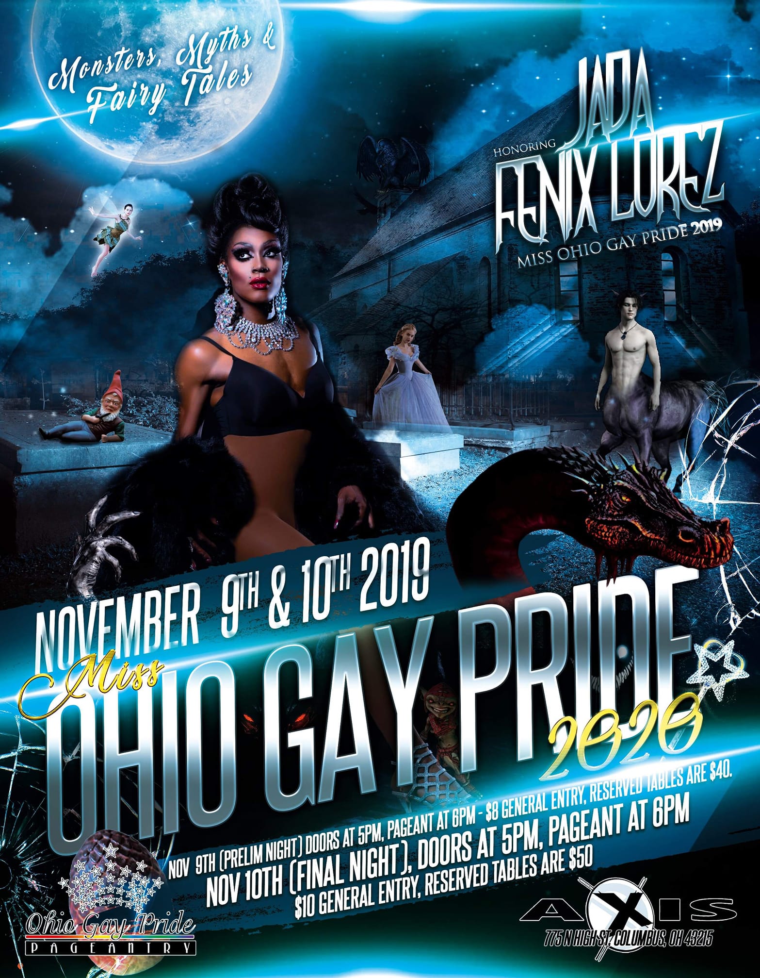 Ad | Miss Ohio Gay Pride | Axis Nightclub (Columbus, Ohio) | 11/9 - 11/10/2019