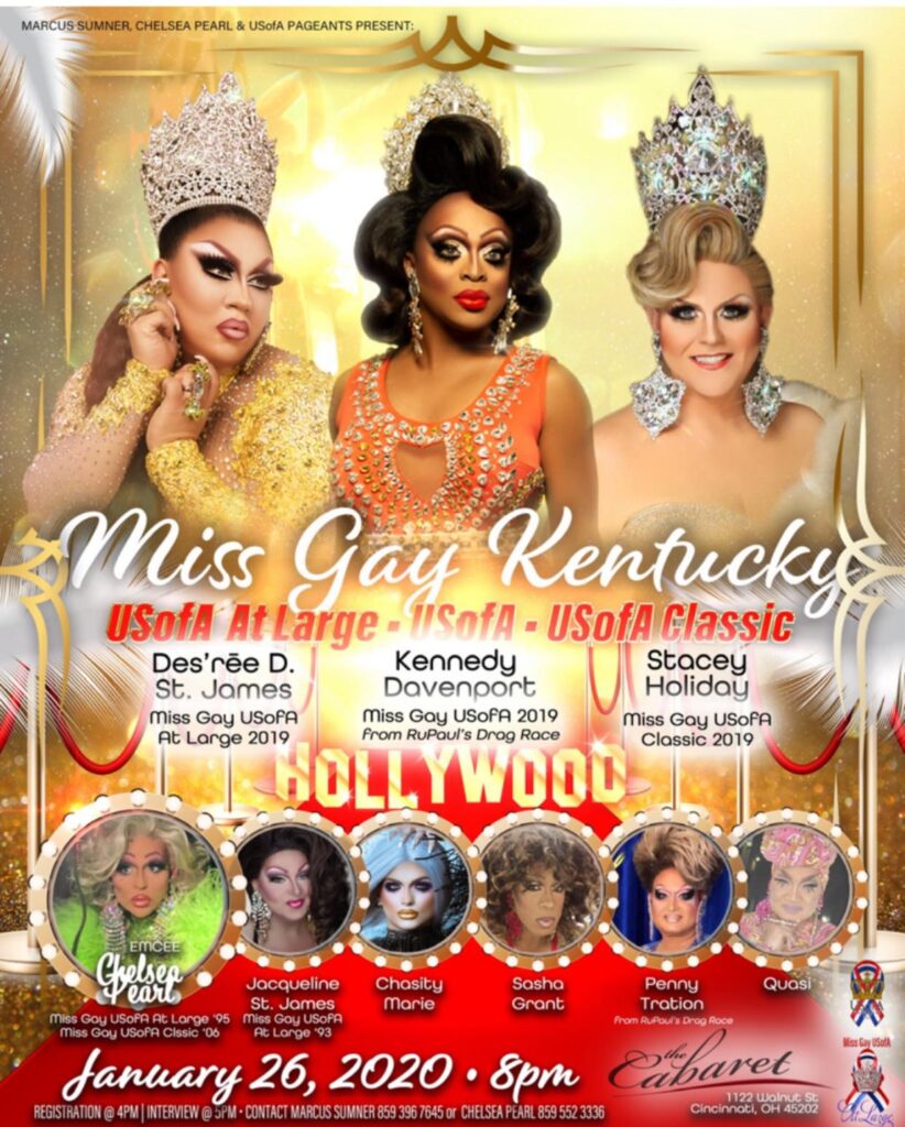 Ad | Miss Gay Kentucky USofA, Miss Gay Kentucky USofA at Large and Miss Gay Kentucky USofA Classic | The Cabaret (Cincinnati, Ohio) | 1/26/2020