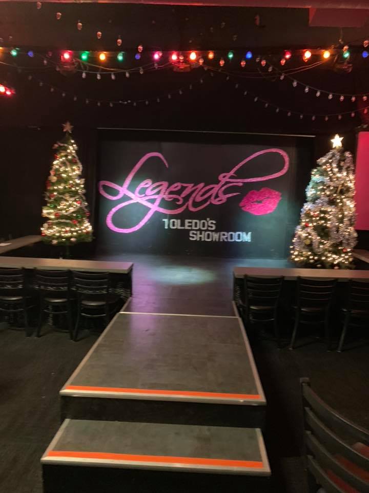 The stage at Legends | Legends Showbar (Toledo, Ohio) | December 2018