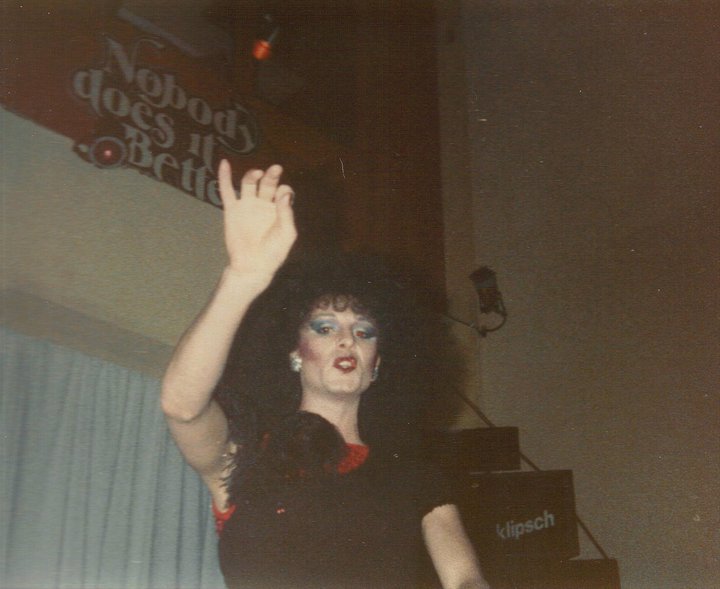 LaNora Takie starting her Talent.  The talent was  talent was "Why'd You Do What You Did into Money" and she changed costumes on stage. | Miss Gay Indiana America | The Hunt & Chase (Indianapolis, Indiana) | Circa 1980