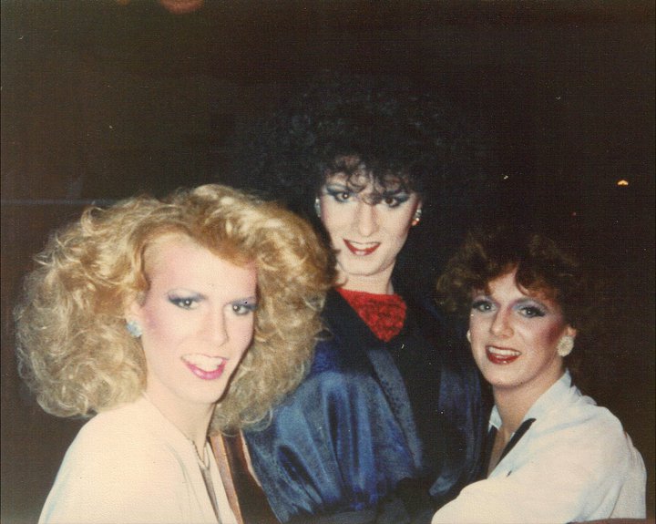 Cote' Rossmore, LaNora Takie and Lana Eastman back stage. | Miss Gay Indiana America | The Hunt & Chase (Indianapolis, Indiana) | Circa 1980