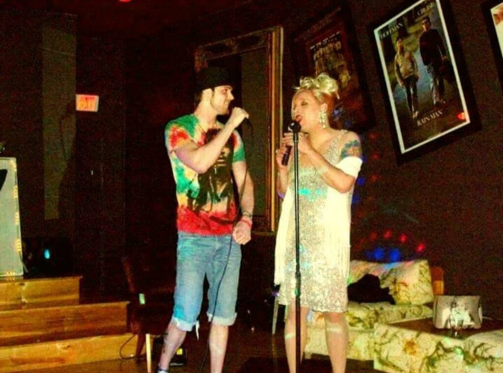 Ronnie Robertson III and Shaneequa Jackson at Karaoke | Hamburger Mary's (Cincinnati, Ohio) | Circa 2009 - 2010