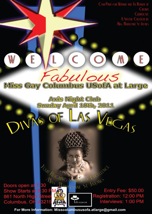 Ad | Miss Gay Columbus USofA at Large | Axis Nightclub (Columbus, Ohio) | 4/10/2011