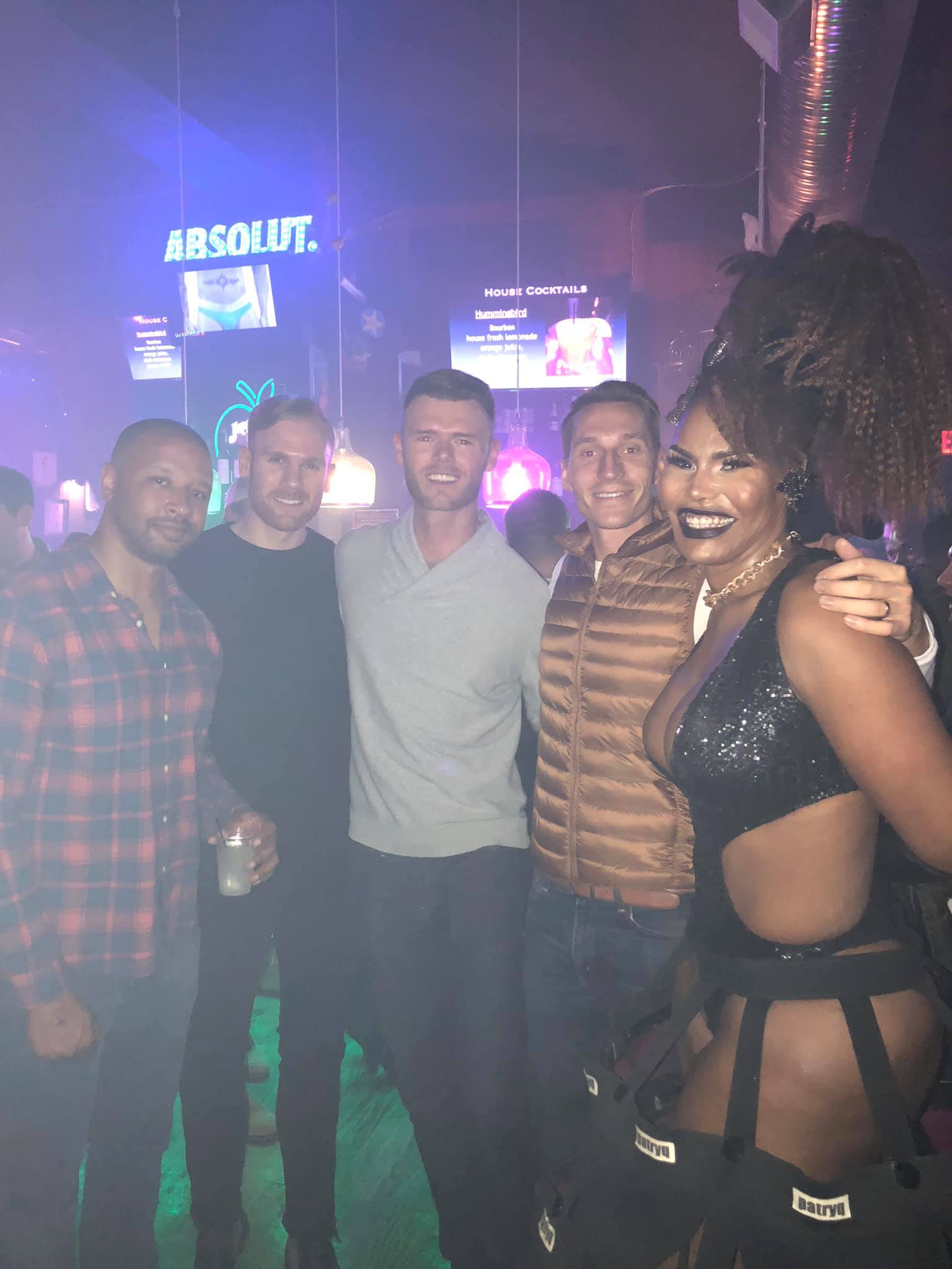 Akasha O'Hara Lords poses with a group at the Birdcage (Cincinnati, Ohio) | March 2019