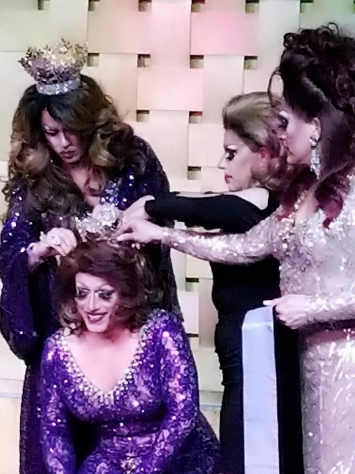 Mary Nolan being crowned the new Miss Gay Buckeye America 2018 by Deva Station, Blair Williams and Kirby Kolby | Miss Gay Buckeye America | Axis Nightclub (Columbus, Ohio) | 3/18/2018