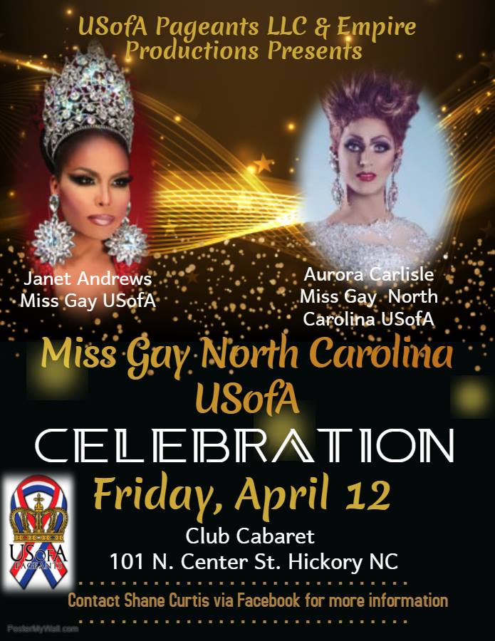 Ad | Miss Gay North Carolina USofA | Club Cabaret (Hickory, North Carolina) | 4/12/2019