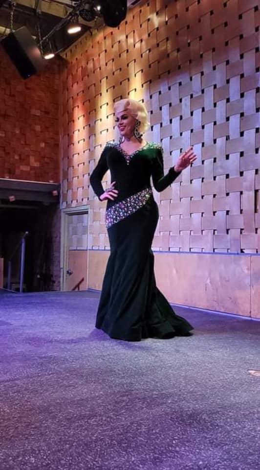 Jackie O' in evening gown at Miss Gay Ohio America | Axis Nightclub (Columbus, Ohio) | 8/13-8/15/2021