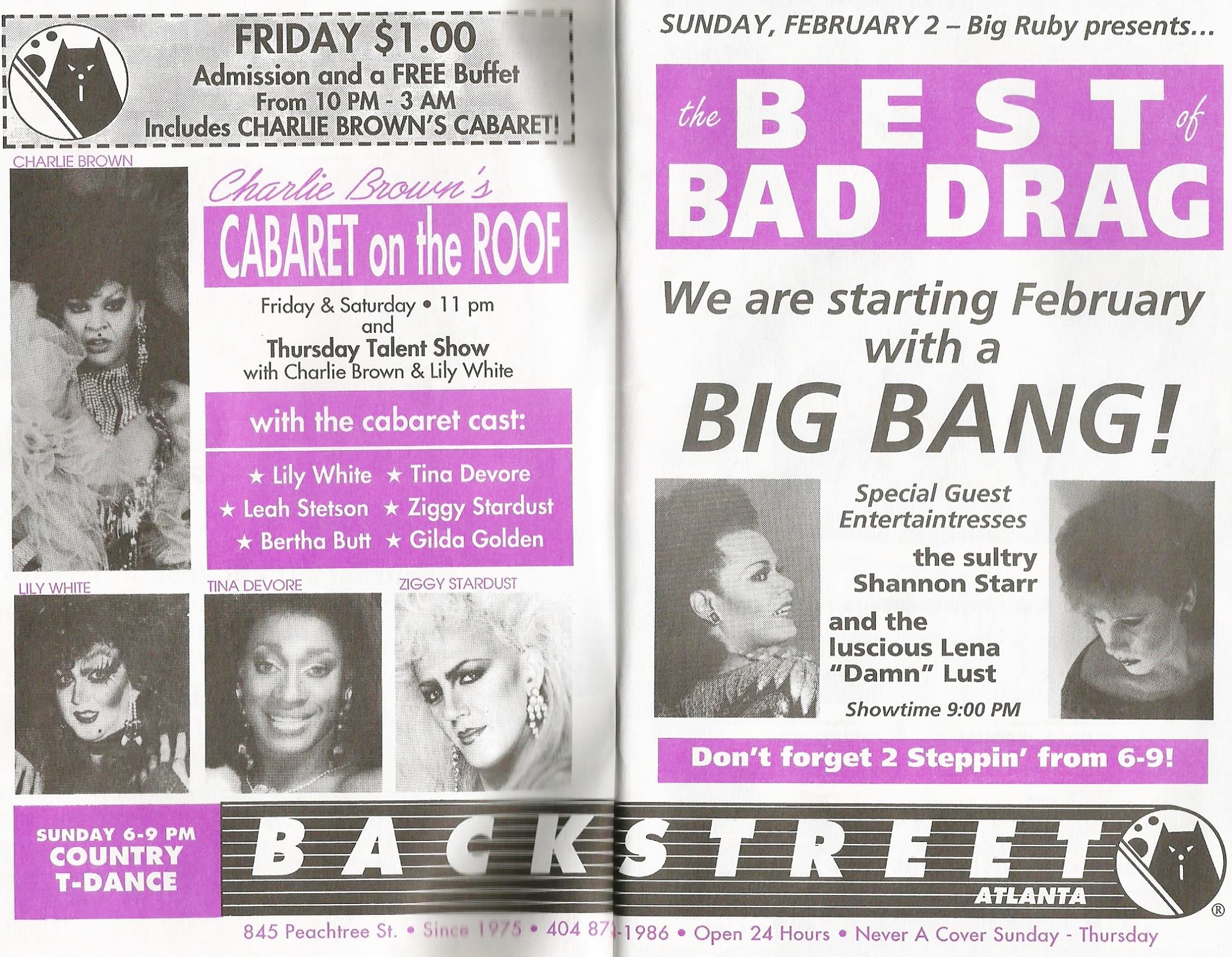 Ad | Backstreet (Atlanta, Georgia) | January - February 1992